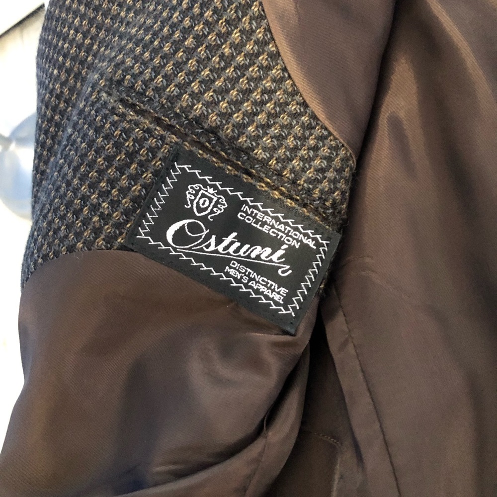 Brown sport coat  checkered